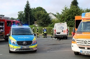 Polizei Minden-Lübbecke: POL-MI: Lastwagen kollidiert mit Kleintransporter