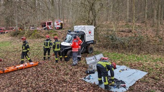 Freiwillige Feuerwehr Bad Honnef: FW Bad Honnef: Rettung einer Person im Wald erfordert größeren Einsatz verschiedener Einsatzkräfte