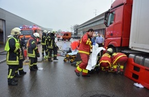 Feuerwehr Mülheim an der Ruhr: FW-MH: Mann geriet unter LKW.