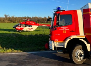 KFV Bodenseekreis: Zwei Verletzte nach Frontalzusammenstoß auf B33 bei Markdorf