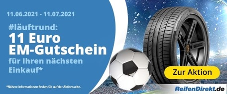 Delticom AG: #läuftrund bei unserer 11 und Ihnen: Jetzt Aktionsgutschein von ReifenDirekt.de erhalten und beim nächsten Einkauf sparen