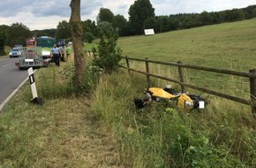 Feuerwehr Stolberg: FW-Stolberg: Leicht verletzter Motorradfahrer