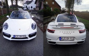 Kreispolizeibehörde Kleve: POL-KLE: Emmerich - Weißer Porsche 911 mit dem Kennzeichen KLE-QX911 gestohlen
