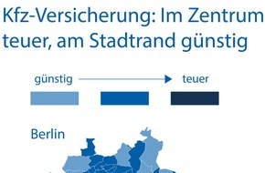CHECK24 GmbH: Preis für Kfz-Versicherung variiert in derselben Stadt um bis zu 20 Prozent