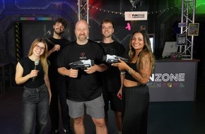 FunZone Erlebniswelten: Spiel, Spa&szlig;, Spende: FUNZONE unterst&uuml;tzt mit deutschlandweiter Charity-Aktion "FUNDAYS" vom 21. bis 25.09.26 den Verein Kopfsachen e.V. - f&uuml;nf Freizeitattraktionen f&uuml;r je 8 Euro testen und Gutes tun