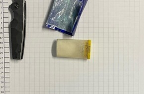 Bundespolizeidirektion Sankt Augustin: BPOL NRW: Bundespolizei beschlagnahmt Drogen und Einhandmesser von 43-Jährigem