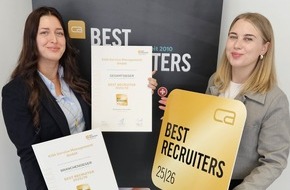 Kl&uuml;h Service Management GmbH: BEST RECRUITERS 2025/26-Auszeichnung / Kl&uuml;h auf Platz 1 der gr&ouml;&szlig;ten Recruiting-Studie Deutschlands