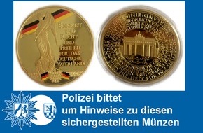 Kreispolizeibehörde Unna: POL-UN: Kamen - Zwei goldfarbene Münzen/ Medaillen sichergestellt
- Wer kann Hinweise geben?-