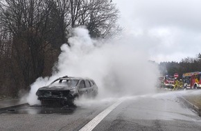 Polizeiautobahnstation Kaiserslautern und Zentrale Verkehrsdienste: POL-PASTKL: Brennendes Fahrzeug