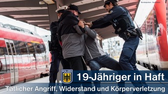 Bundespolizeidirektion München: Bundespolizeidirektion München: Tätlicher Angriff auf Bundespolizisten - 19-Jähriger in Untersuchungshaft