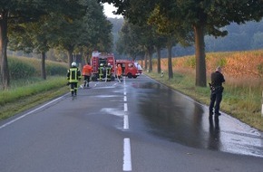 Polizeiinspektion Hildesheim: POL-HI: Nach Wildunfall Einsatz der Feuerwehr erforderlich