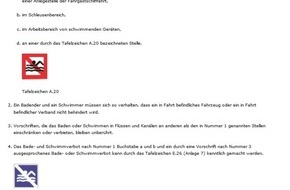 Polizeiinspektion Lüneburg/Lüchow-Dannenberg/Uelzen: POL-LG: ++ Bade- und Schwimmverbote ++ (Warn-) Hinweise der Wasserschutzpolizei zum Verhalten im Bereich von Elbe und Elbe-Seiten-Kanal (ESK)/Bundeswasserstraße ++