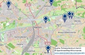 Polizeipräsidium Hamm: POL-HAM: Wohnungseinbruchs-Radar Hamm 2.12. bis 8.12. 2019