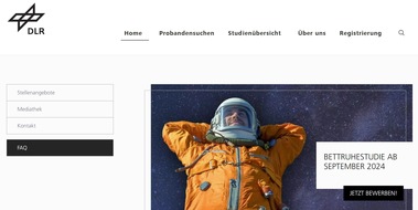 Kreativ Konzept - Agentur für Werbung GmbH: Relaunch: Neue DLR-Website zur Proband*innensuche stärkt Forschung für Raumfahrtmedizin