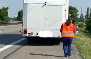 Polizeidirektion Neustadt/Weinstra&szlig;e: POL-PDNW: Autobahnpolizei Ruchheim - Panne mit Reisebus nimmt unerwartetes Ende