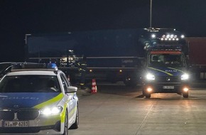 Polizeipräsidium Nordhessen - Kassel: POL-KS: Großkontrolle an Tank- und Rastanlage Kassel-Ost: 60 von 72 Fahrzeugen beanstandet