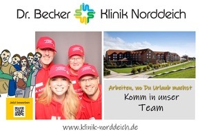Dr. Becker Klinikgesellschaft: Mitarbeitende der Dr. Becker Klinik Norddeich werben für Norddeich als Arbeitsstandort