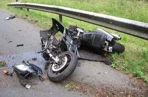 Polizeiinspektion Hameln-Pyrmont/Holzminden: POL-HOL: 28-jähriger Motorradfahrer schwer verletzt