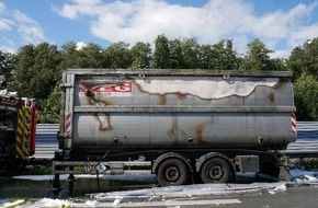 Polizeiinspektion Rotenburg: POL-ROW: Brand eines Gefahrguttransports auf der A1