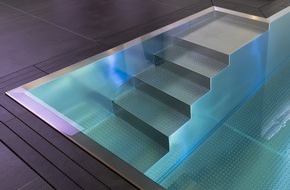 Warenzeichenverband Edelstahl Rostfrei e.V.: Erfrischend anders / Ein Swimmingpool aus Edelstahl f&uuml;r daheim