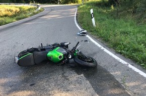 Polizeidirektion Kaiserslautern: POL-PDKL: Kradfahrer verletzt