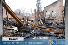 Kreispolizeibehörde Euskirchen: POL-EU: Nach Brand: Kriminalpolizei ermittelt - Schaden in Millionenhöhe
