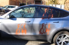 Kreispolizeibehörde Viersen: POL-VIE: Mehrere Teslas mit Graffiti beschmiert - Haben Sie Hinweise?