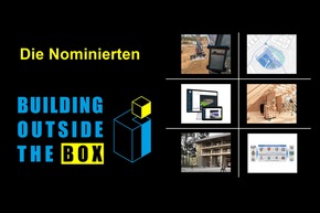 Shortlist des Innovations- und Nachhaltigkeitspreises „Building outside the box“ steht fest