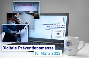 Polizeipräsidium Mittelhessen - Pressestelle Marburg-Biedenkopf: POL-MR: Seien Sie dabei! Erste digitale Präventionsmesse der Polizei Mittelhessen