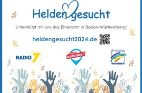 heldengesucht: Radio 7, Hitradio antenne 1 und RADIO REGENBOGEN starten im April 2024 Aktionsmonat für das Ehrenamt