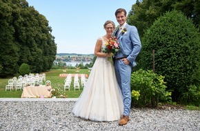 ARD Das Erste: "Sturm der Liebe": Traumhochzeit und Staffelstart / Dorothée Neff und Marcel Zuschlag stehen im Mittelpunkt der 19. Staffel