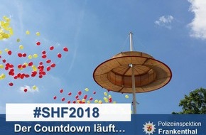 Polizeidirektion Ludwigshafen: POL-PDLU: Frankenthal - In drei Tagen beginnt das Strohhutfest 2018 - Auch wir sind für Ihre Sicherheit wieder dabei!