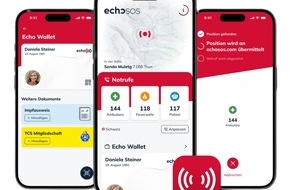 Touring Club Schweiz/Suisse/Svizzero - TCS: Digitale und mobile Notfallhilfe: EchoSOS und TCS bündeln Kräfte