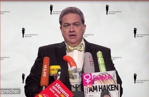 TELE 5: +++ Hoeneß +++ Schwarzer +++ Zumwinkel +++  TELE 5 EXKLUSIV +++ "Der ehrliche Betrüger ist immer der Dumme!"- Oliver Kalkofe  tritt als "Fressesprecher" für den BUND DER STEUERHINTERZIEHER an (FOTO)
