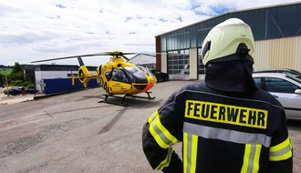 Feuerwehr Sprockhövel: FW-EN: Rettungshubschrauber nach Arbeitsunfall im Einsatz