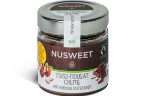 NUSWEET GmbH: Rückruf des Artikels "NUSWEET Nuss-Nougat-Creme - 180 g Glas"
mit Mindesthaltbarkeitsdatum 09.10.2019