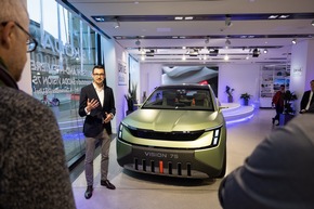 Erfolgreiche Deutschlandpremiere der Studie ŠKODA VISION 7S im DRIVE. Volkswagen Group Forum