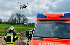 Feuerwehr Sprockhövel: FW-EN: Rettungshubschrauber nach Reitunfall im Einsatz