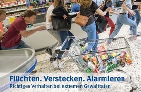 BGHW - Berufsgenossenschaft Handel und Warenlogistik: Schüsse im Supermarkt / Richtiges Verhalten bei extremen Gewalttaten / Schulungsfilm für Beschäftigte im Einzelhandel