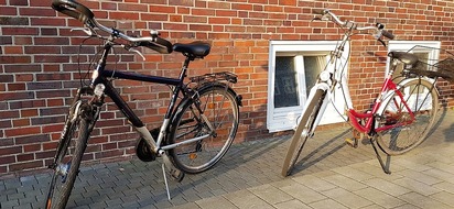 Polizeiinspektion Wilhelmshaven/Friesland: POL-WHV: Angezeigter Fahrraddiebstahl - Zeugin beobachtet drei Personen beim Fahrraddiebstahl und alarmiert die Polizei - Polizei stellt drei mutmaßliche Täter fest und zwei Fahrräder sicher (FOTO