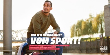 Deutscher Olympischer Sportbund (DOSB): Neuauflage der Kampagne "Wo ich herkomme? Vom Sport!" gestartet / Motive und Geschichten rund um das Thema Integration ab sofort verfügbar