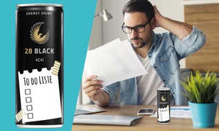28 BLACK: 28 BLACK Notizzettel fürs Home Office / Energy Drink 28 BLACK launcht "Don't forget" Edition