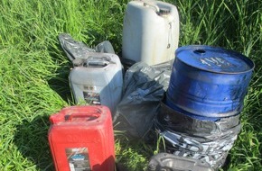 Polizeipräsidium Offenburg: POL-OG: Achern, Gamshurst - Altöl illegal entsorgt, Hinweise erbeten