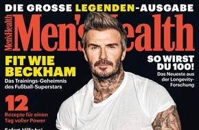 Motor Presse Hamburg MEN'S HEALTH: Kochen, Klimmzüge und Padel-Tennis: Mit 50 ist Fußball-Legende David Beckham fitter denn je / XXL-Ausgabe von Men's Health