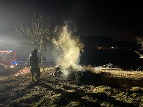 FW Weinheim: Unbeaufsichtigtes Nutzfeuer in Steinklingen