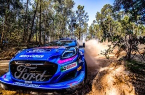 Ford-Werke GmbH: Rallye Portugal: Ott Tänak übernimmt mit dem Puma Hybrid Rally1 von M-Sport Ford wieder Platz zwei der Fahrerwertung