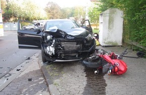 Polizeidirektion Bad Kreuznach: POL-PDKH: Verkehrsunfall mit einem schwerverletzten Motorradfahrer