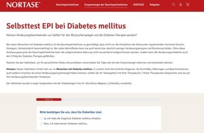 CGC Cramer-Gesundheits-Consulting GmbH: Mangel an Verdauungsenzymen - zusätzliche Gefahr für den Blutzucker bei Diabetikern / Interaktiver Selbsttest zur Einschätzung eines EPI-Risikos