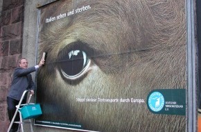 Deutscher Tierschutzbund e.V.: Kampagnenplakat gegen grausame Tiertransporte