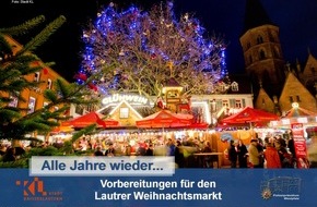 Polizeipräsidium Westpfalz: POL-PPWP: Vorbereitungen für den Lautrer Weihnachtsmarkt fast abgeschlossen